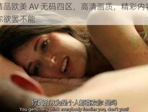 久久精品欧美 AV 无码四区，高清画质，精彩内容不断，让你欲罢不能