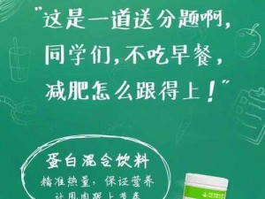 漂亮的瘦子 4 高蛋白营养奶昔，补充蛋白质，营养又好喝