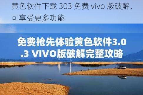 黄色软件下载 303 免费 vivo 版破解，可享受更多功能