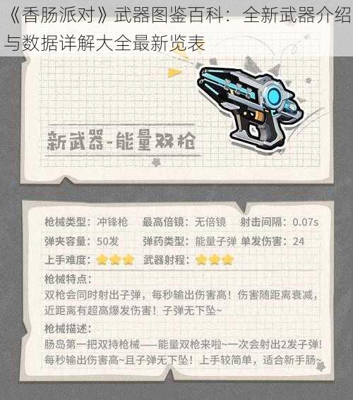 《香肠派对》武器图鉴百科：全新武器介绍与数据详解大全最新览表