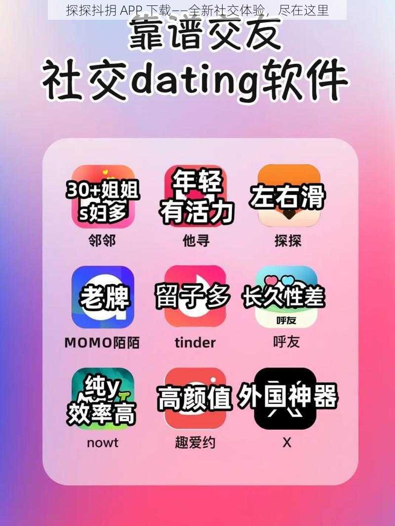 探探抖抈 APP 下载——全新社交体验，尽在这里