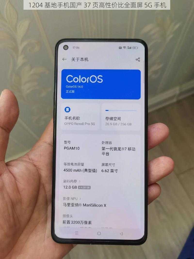 1204 基地手机国产 37 页高性价比全面屏 5G 手机