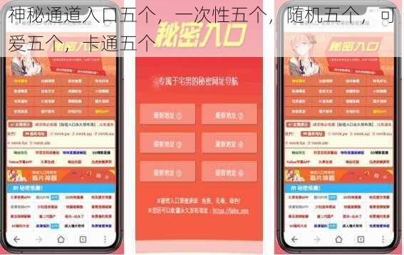 神秘通道入口五个，一次性五个，随机五个，可爱五个，卡通五个