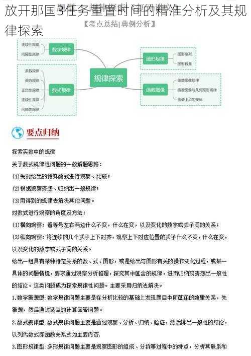 放开那国3任务重置时间的精准分析及其规律探索