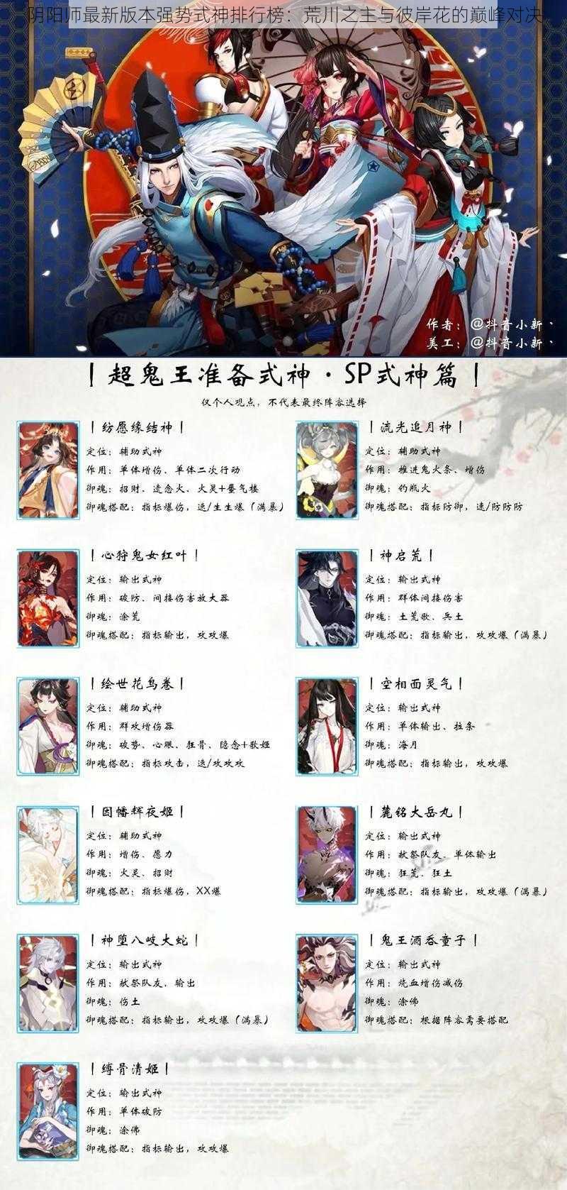 阴阳师最新版本强势式神排行榜：荒川之主与彼岸花的巅峰对决