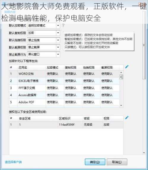 大地影院鲁大师免费观看，正版软件，一键检测电脑性能，保护电脑安全