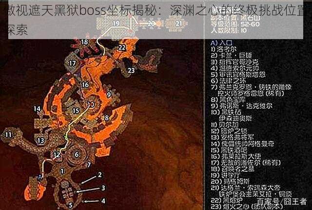 傲视遮天黑狱boss坐标揭秘：深渊之心的终极挑战位置探索