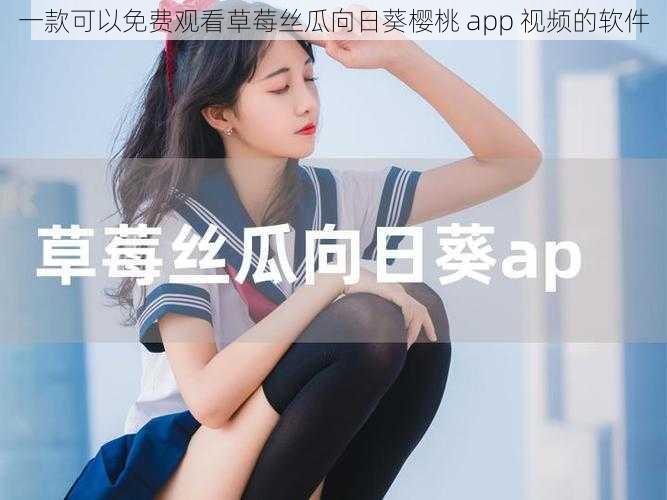 一款可以免费观看草莓丝瓜向日葵樱桃 app 视频的软件