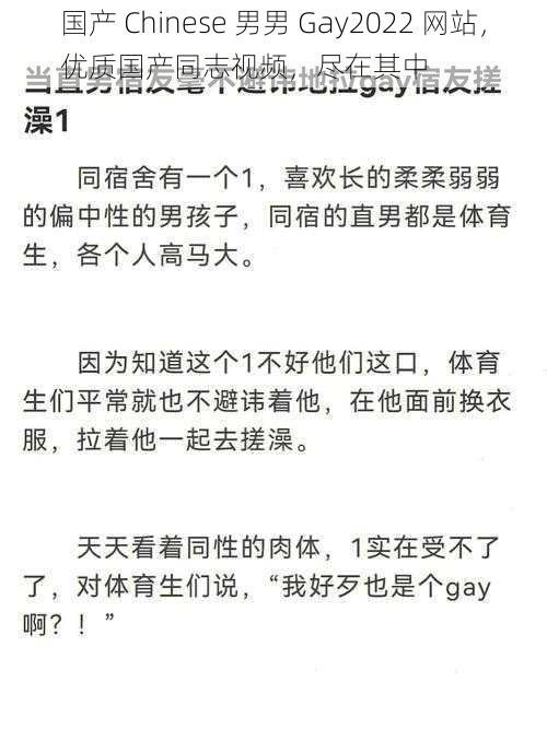 国产 Chinese 男男 Gay2022 网站，优质国产同志视频，尽在其中