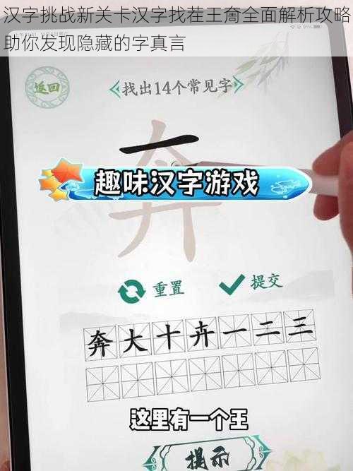 汉字挑战新关卡汉字找茬王奝全面解析攻略助你发现隐藏的字真言
