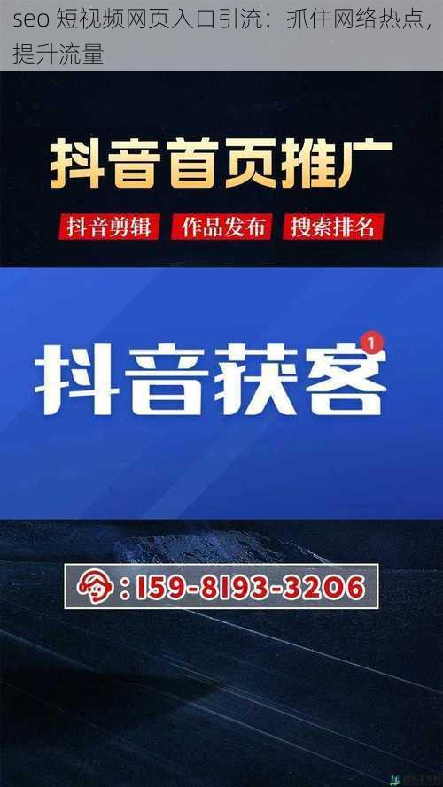 seo 短视频网页入口引流：抓住网络热点，提升流量