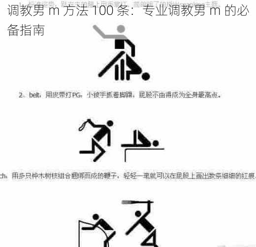 调教男 m 方法 100 条：专业调教男 m 的必备指南