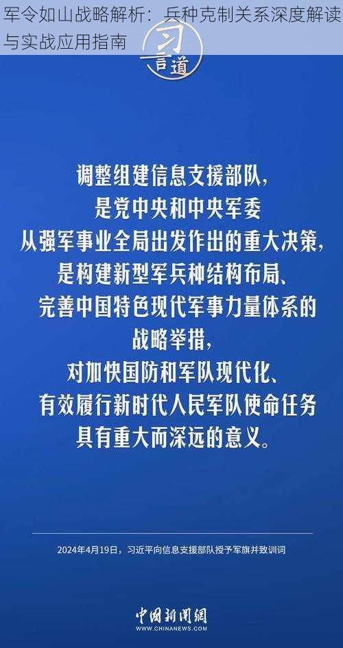 军令如山战略解析：兵种克制关系深度解读与实战应用指南