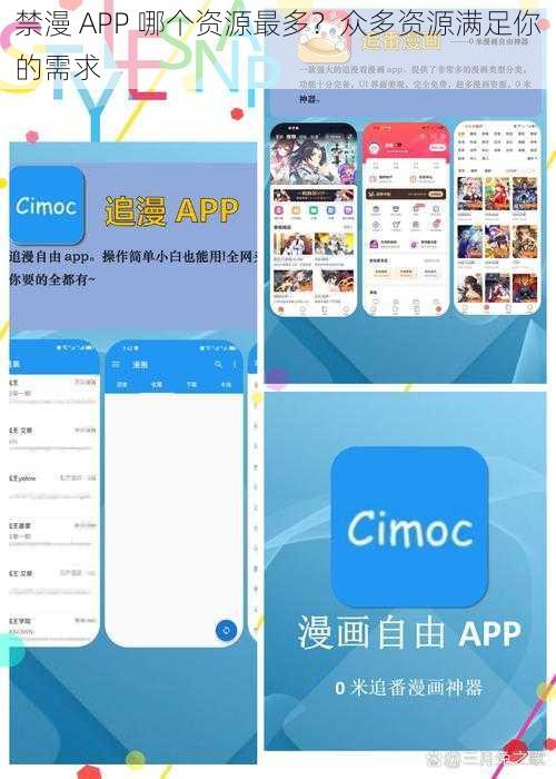 禁漫 APP 哪个资源最多？众多资源满足你的需求