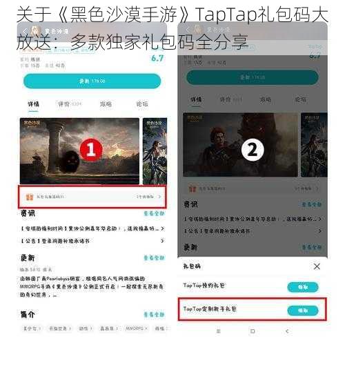 关于《黑色沙漠手游》TapTap礼包码大放送：多款独家礼包码全分享