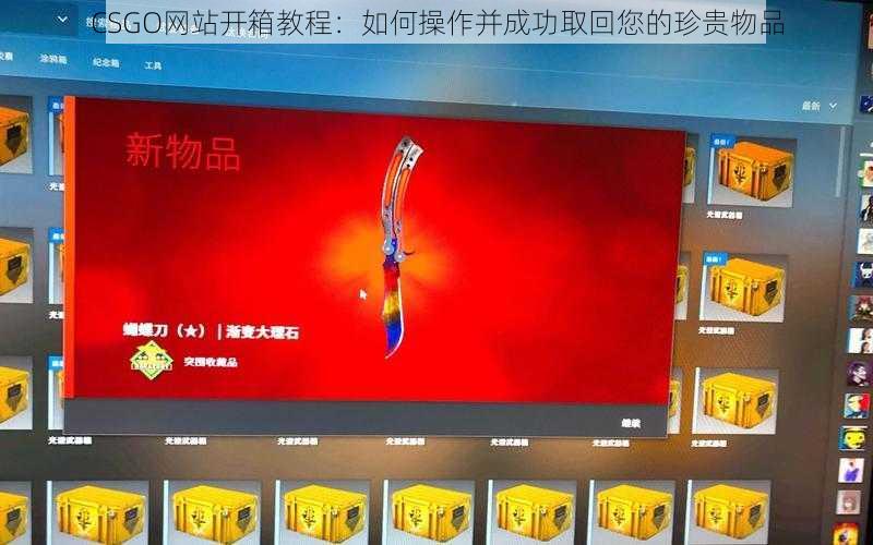 CSGO网站开箱教程：如何操作并成功取回您的珍贵物品